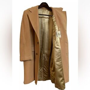 Vintage Alexander’s 100% Cashmere Camel Coat Union Made Size 41 Short Timeless